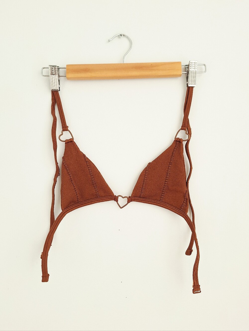 Out From Under Heart of Gold Seamless Triangle Bikini Top - XS/S